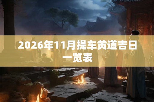 2026年11月提车黄道吉日一览表