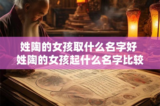 姓陶的女孩取什么名字好 姓陶的女孩起什么名字比较合适