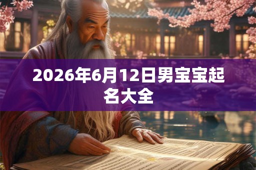 2026年6月12日男宝宝起名大全