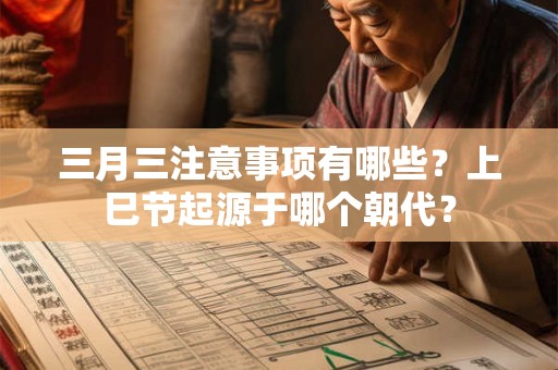 三月三注意事项有哪些？上巳节起源于哪个朝代？