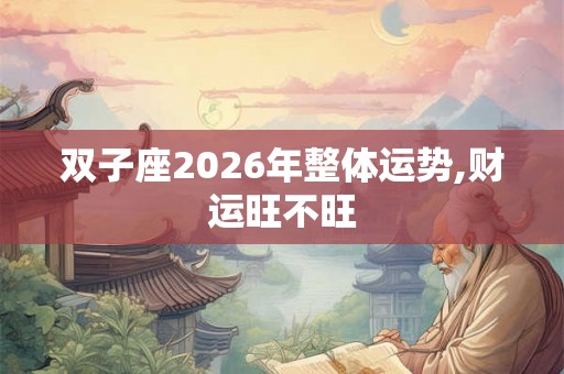 双子座2026年整体运势,财运旺不旺