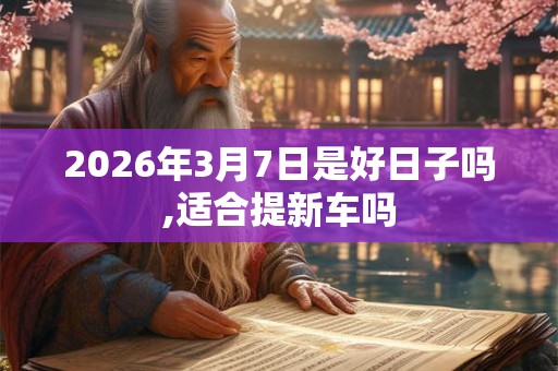 2026年3月7日是好日子吗,适合提新车吗