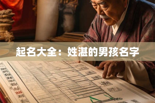 起名大全：姓湛的男孩名字