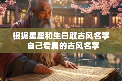 根据星座和生日取古风名字  自己专属的古风名字