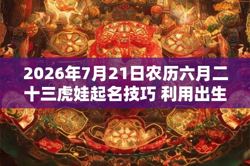 2026年7月21日农历六月二十三虎娃起名技巧 利用出生时间起好名