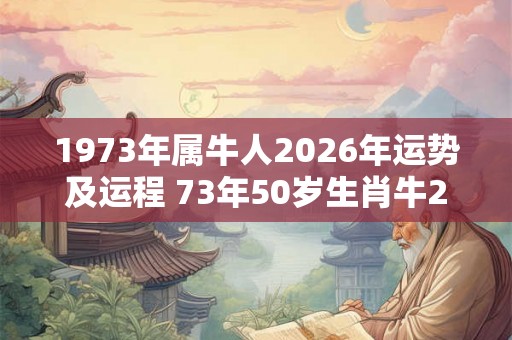 1973年属牛人2026年运势及运程 73年50岁生肖牛2026年每月运势
