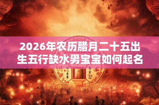 2026年农历腊月二十五出生五行缺水男宝宝如何起名？