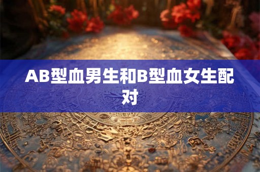 AB型血男生和B型血女生配对