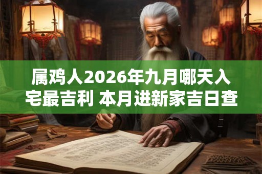 属鸡人2026年九月哪天入宅最吉利 本月进新家吉日查询