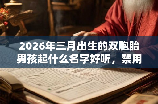 2026年三月出生的双胞胎男孩起什么名字好听，禁用什么字