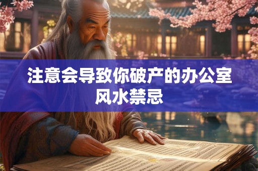 注意会导致你破产的办公室风水禁忌