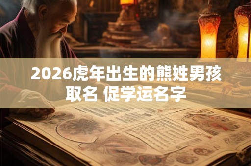 2026虎年出生的熊姓男孩取名 促学运名字 2026虎年出生的熊姓男孩取名 促学运名字