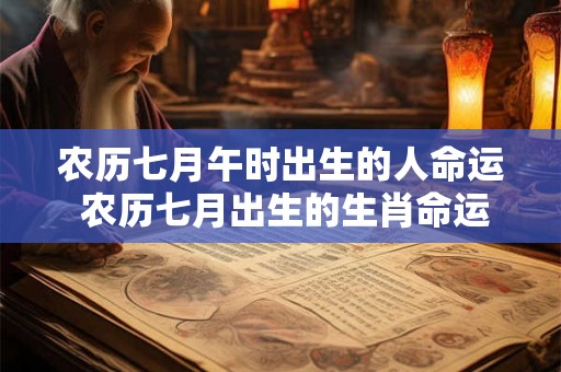 农历七月午时出生的人命运 农历七月出生的生肖命运