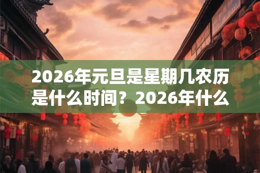 2026年元旦是星期几农历是什么时间?2026年什么时候过年? 2026年元旦是星期几农历是什么时间?2026年什么时候过年?