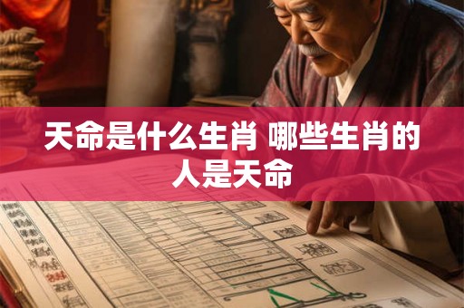 天命是什么生肖 哪些生肖的人是天命
