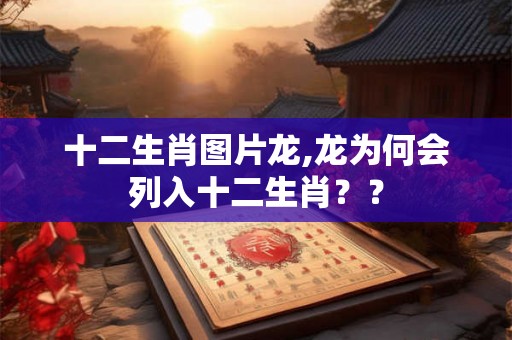 十二生肖图片龙,龙为何会列入十二生肖？？