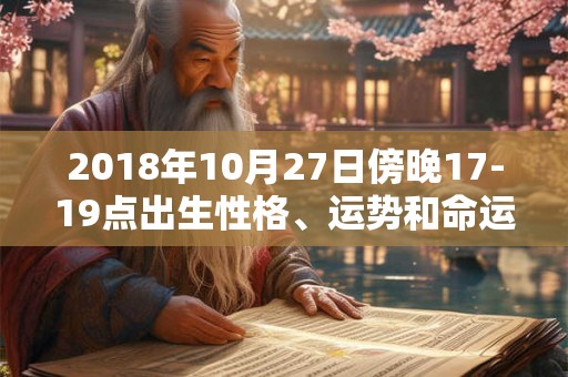 2018年10月27日傍晚17-19点出生性格、运势和命运
