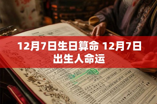 12月7日生日算命 12月7日出生人命运 12月7日生日算命 12月7日出生人命运