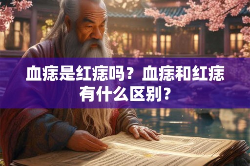 血痣是红痣吗?血痣和红痣有什么区别? 血痣是红痣吗?血痣和红痣有什么区别?