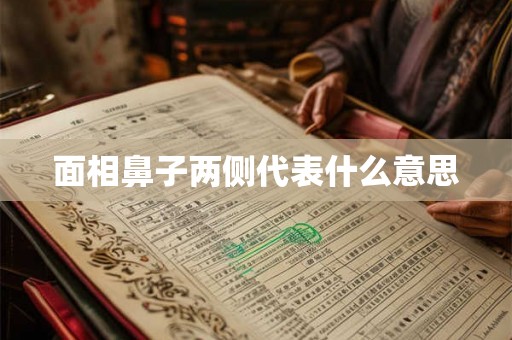 面相鼻子两侧代表什么意思