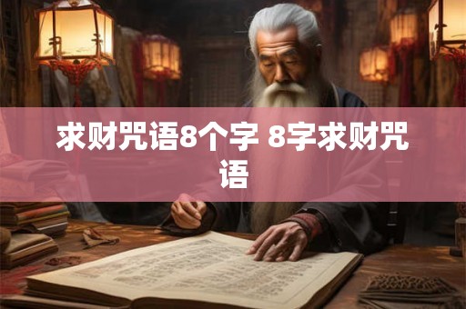 求财咒语8个字 8字求财咒语
