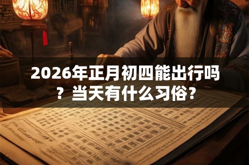 2026年正月初四能出行吗？当天有什么习俗？