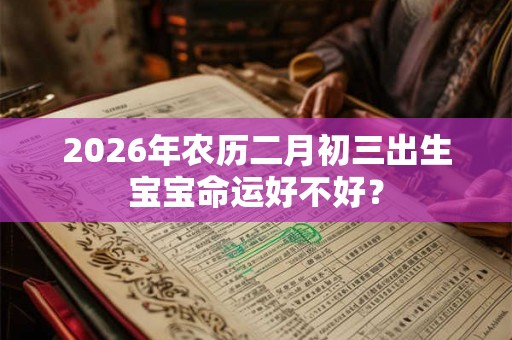 2026年农历二月初三出生宝宝命运好不好？