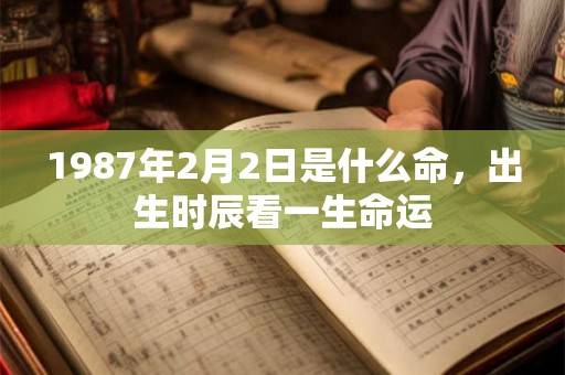 1987年2月2日是什么命,出生时辰看一生命运 1987年2月2日是什么命,出生时辰看一生命运