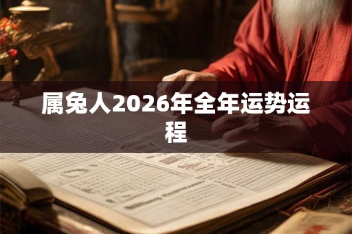 属兔人2026年全年运势运程