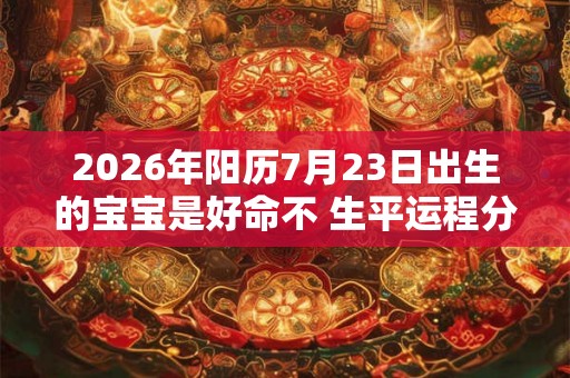 2026年阳历7月23日出生的宝宝是好命不 生平运程分析 2026年阳历7月23日出生的宝宝是好命不 生平运程分析