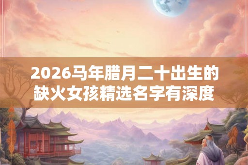 2026马年腊月二十出生的缺火女孩精选名字有深度