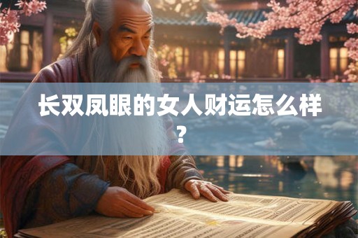 长双凤眼的女人财运怎么样? 长双凤眼的女人财运怎么样?