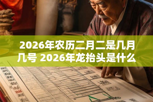 2026年农历二月二是几月几号 2026年龙抬头是什么时候
