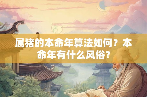 属猪的本命年算法如何？本命年有什么风俗？