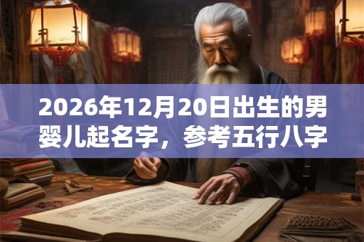 2026年12月20日出生的男婴儿起名字，参考五行八字取名