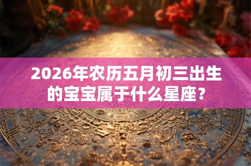 2026年农历五月初三出生的宝宝属于什么星座? 2026年农历五月初三出生的宝宝属于什么星座?