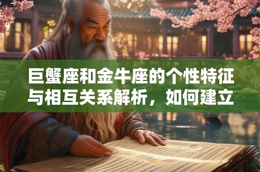 巨蟹座和金牛座的个性特征与相互关系解析，如何建立稳定的关系？