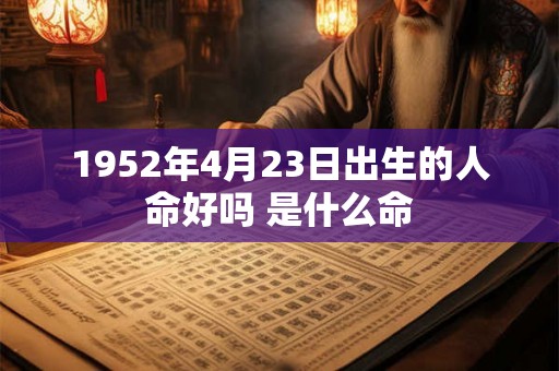 1952年4月23日出生的人命好吗 是什么命