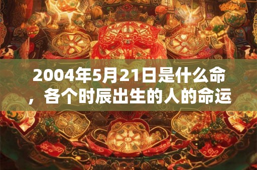 2004年5月21日是什么命，各个时辰出生的人的命运