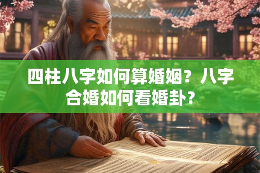 四柱八字如何算婚姻?八字合婚如何看婚卦? 四柱八字如何算婚姻?八字合婚如何看婚卦?