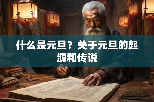 什么是元旦？关于元旦的起源和传说