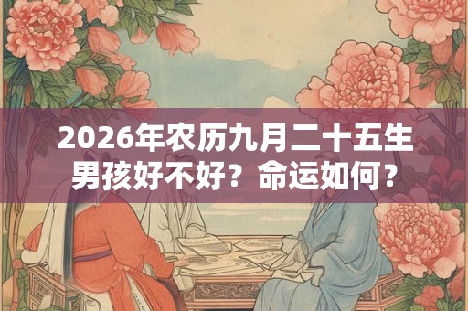 2026年农历九月二十五生男孩好不好？命运如何？