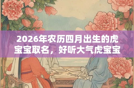 2026年农历四月出生的虎宝宝取名，好听大气虎宝宝起名