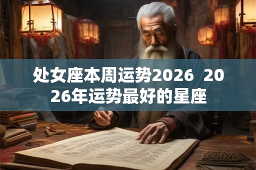 处女座本周运势2026 2026年运势最好的星座 处女座本周运势2026 2026年运势最好的星座