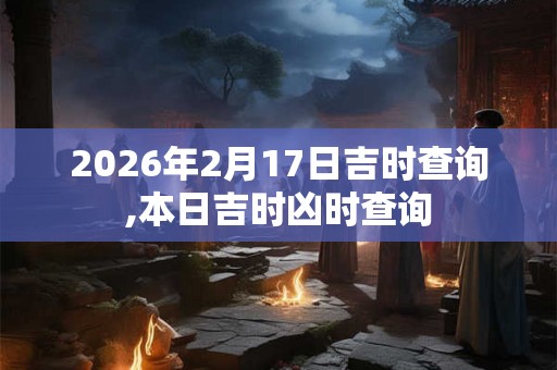 2026年2月17日吉时查询,本日吉时凶时查询
