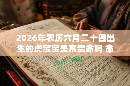 2026年农历六月二十四出生的虎宝宝是富贵命吗 命运如何