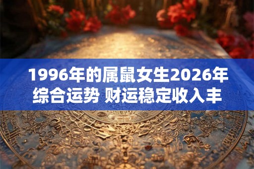 1996年的属鼠女生2026年综合运势 财运稳定收入丰厚 1996年的属鼠女生2026年综合运势 财运稳定收入丰厚