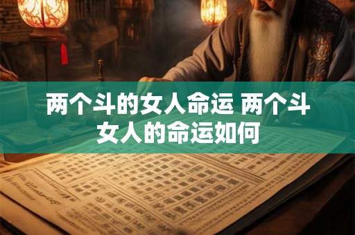 两个斗的女人命运 两个斗女人的命运如何