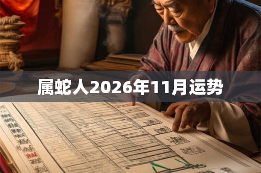 属蛇人2026年11月运势