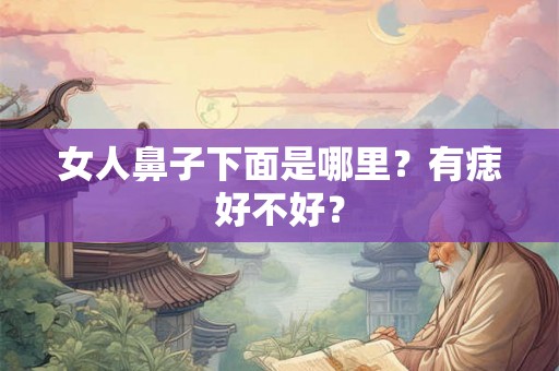 女人鼻子下面是哪里？有痣好不好？